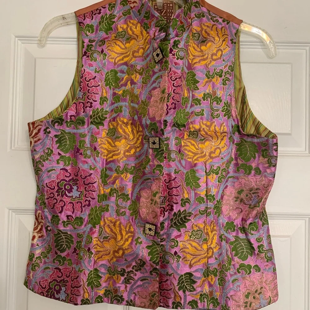 Runway 💕💕  Silk Zuzka Fabricology New York Vest, Lg 💕💕 - Picture 7 of 11